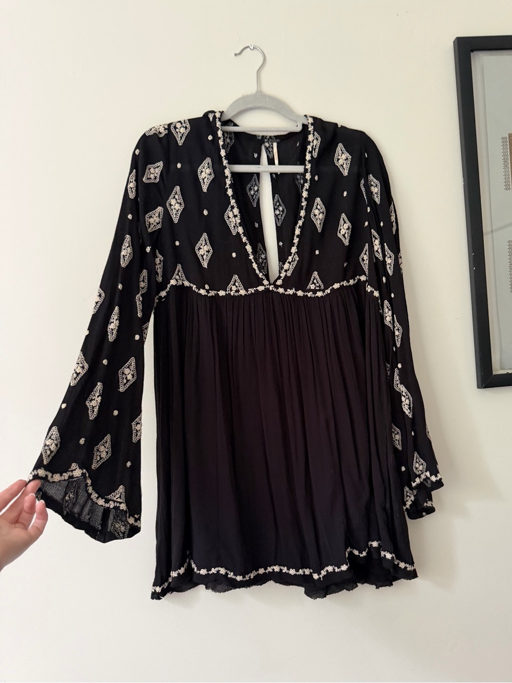 Free People Black Diamond Dress
